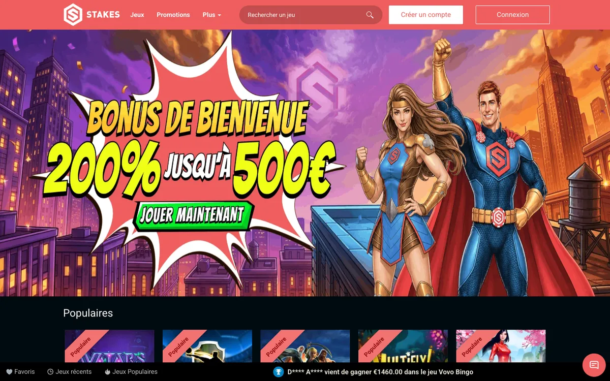 Stakes Casino — «Главная», снято из страны Франция