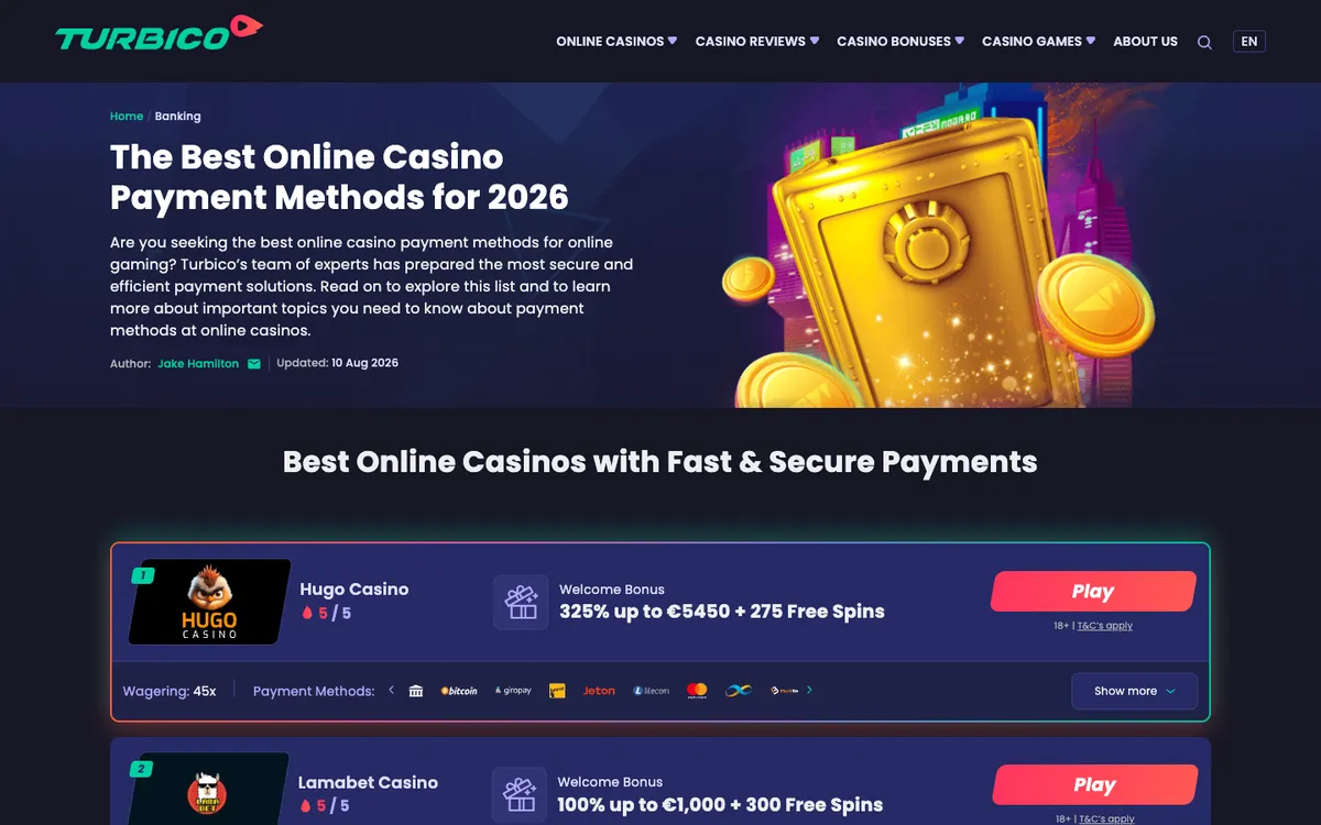 Turbico Casino — «Платежи», снято из страны Новая Зеландия