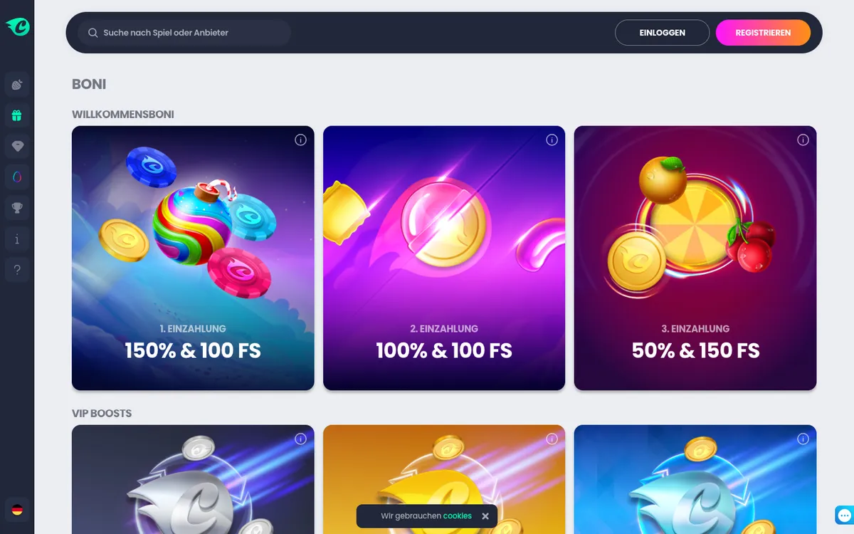 CrocoSlots Casino — Promotions, captured from Germany