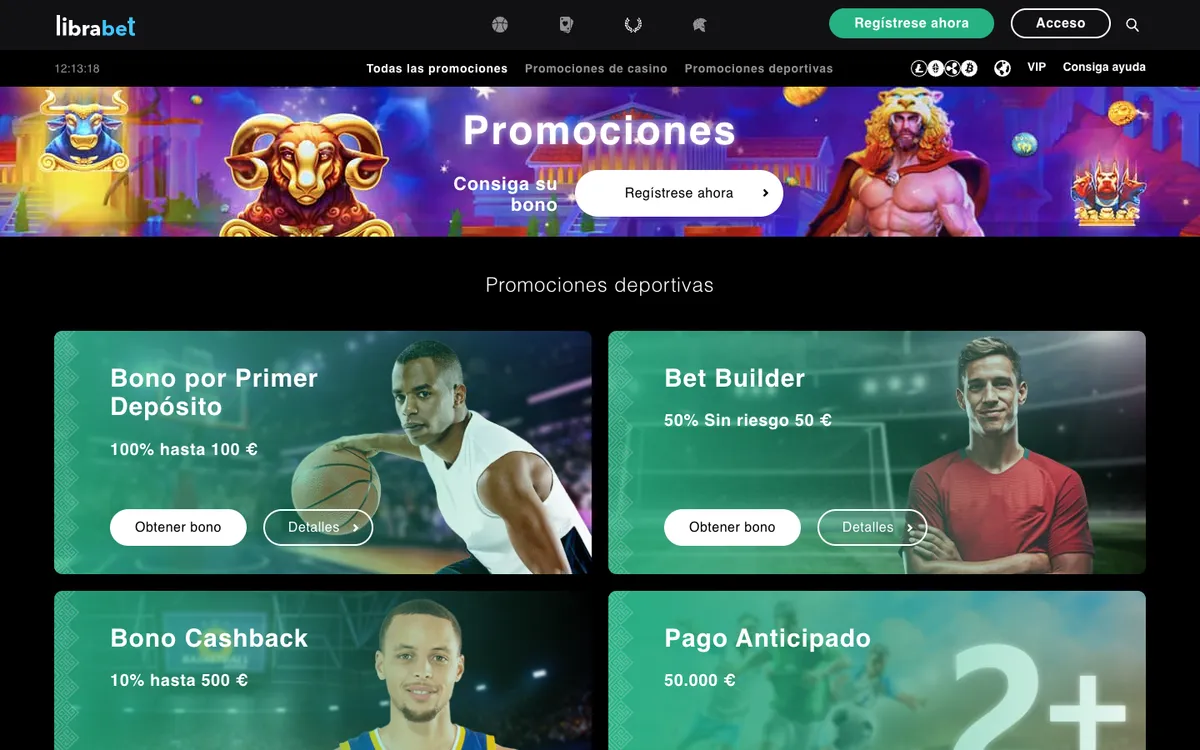 LibraBet Casino — Promotions, captured from Mexico