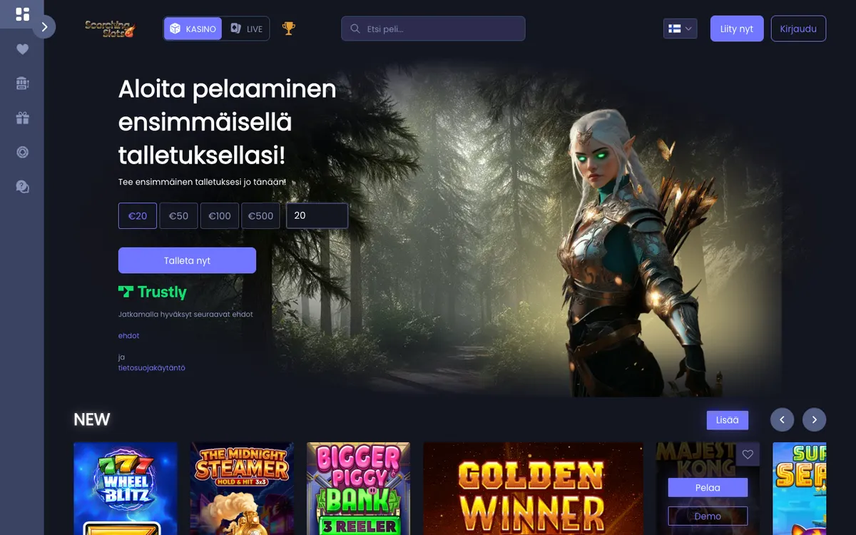 Scorching Slots Casino — «Главная», снято из страны Финляндия
