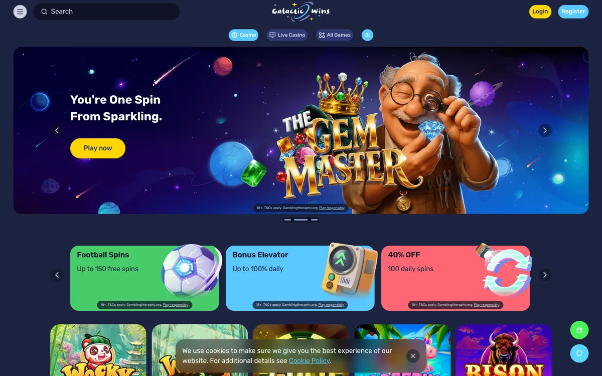 Galactic Wins Casino — «Главная», снято из страны Япония