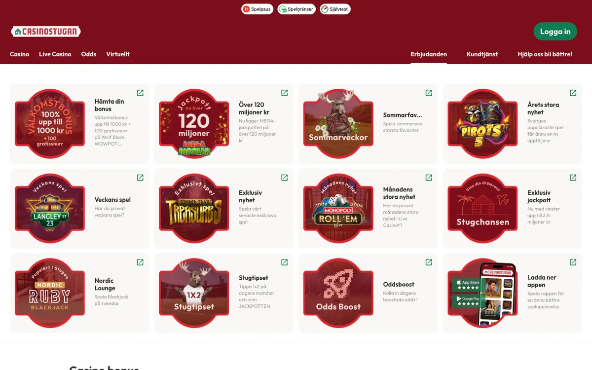Casinostugan — Promotions, captured from Sweden