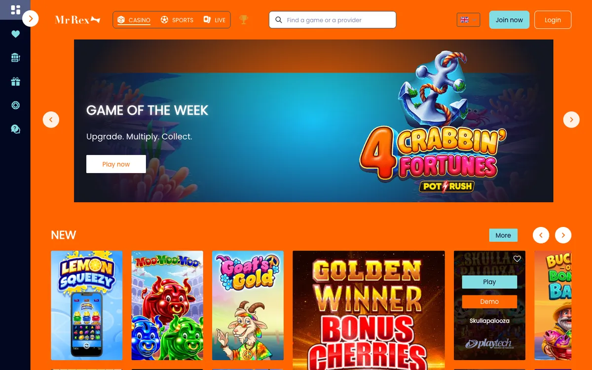 Mr Rex Casino — «Главная», снято из страны Бельгия