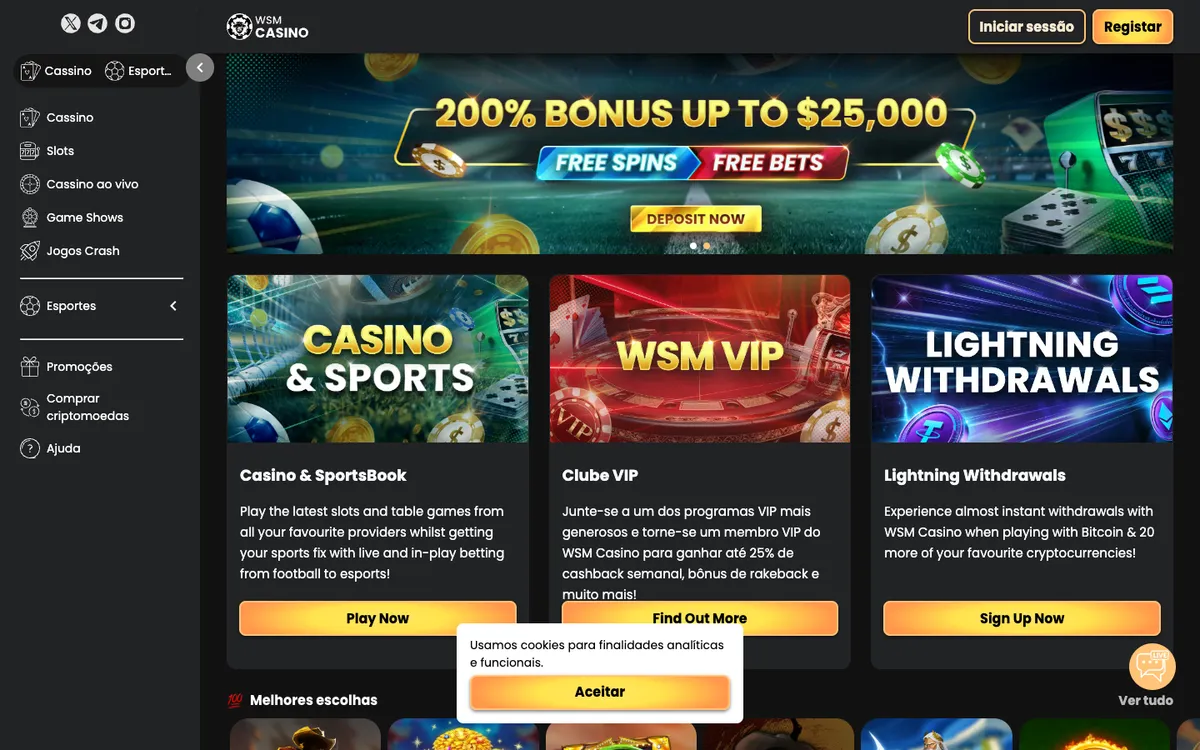 WSM Casino — Home page, captured from Portugal