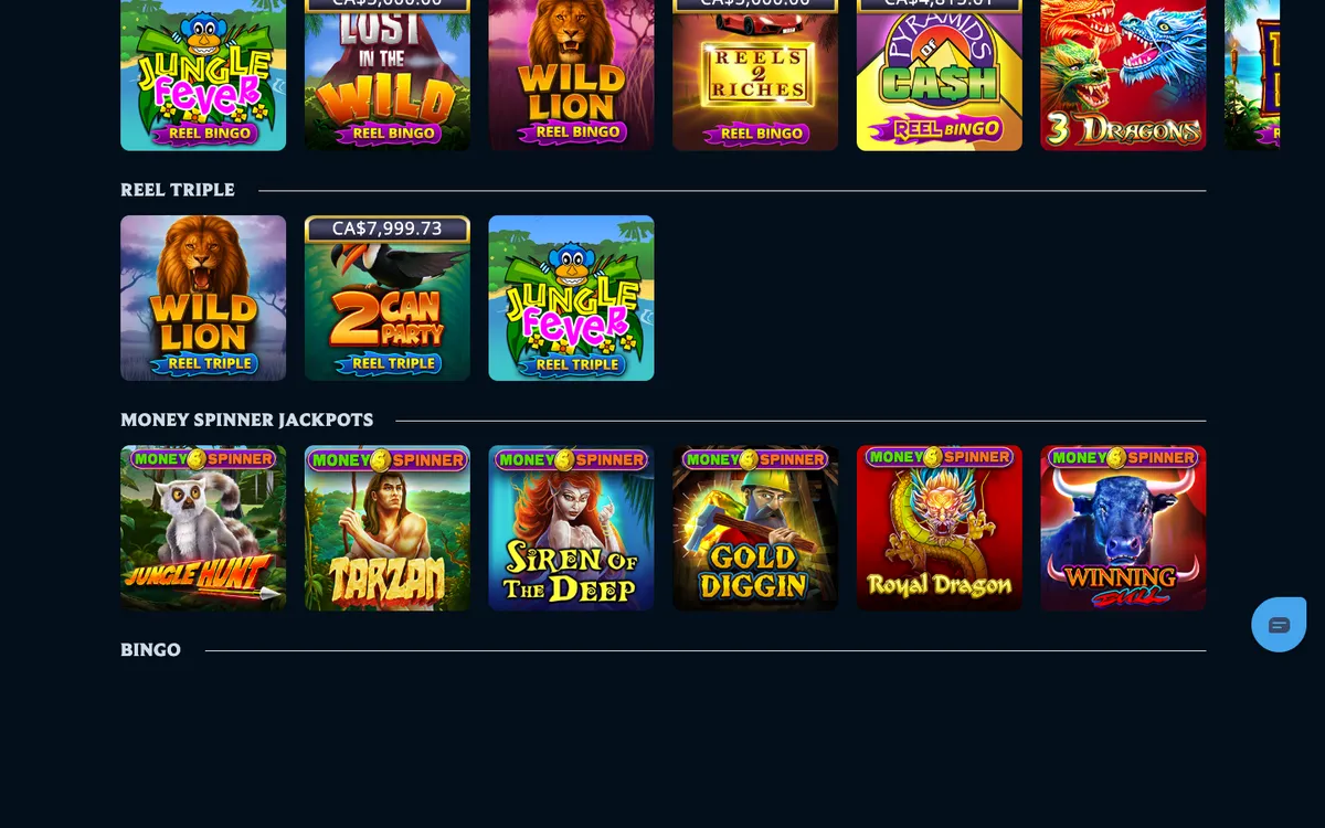 LuckyLiner Casino — Home page, captured from Austria