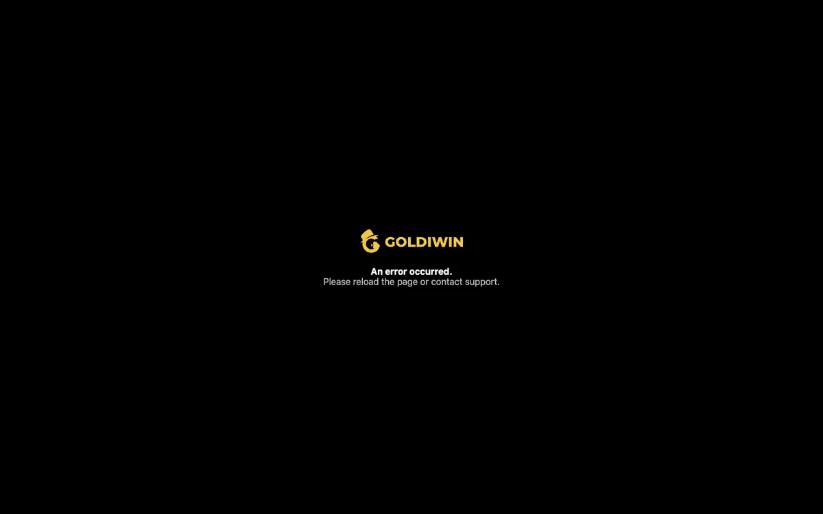 GoldiWin Casino — Home page, captured from Belgium