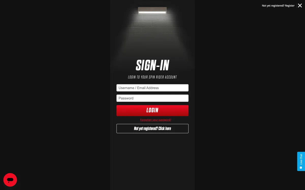 SpinRider Casino — Sign-up, captured from Norway