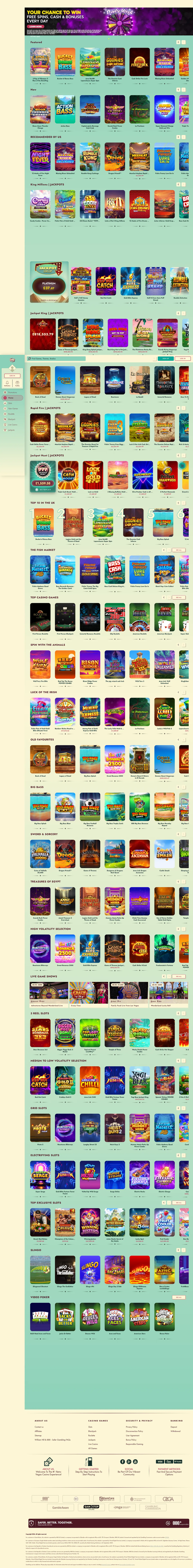 777 Casino — Home page, captured from United Kingdom
