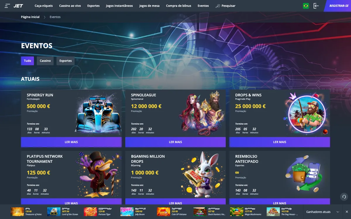 Jet Casino — Promotions, captured from Brazil