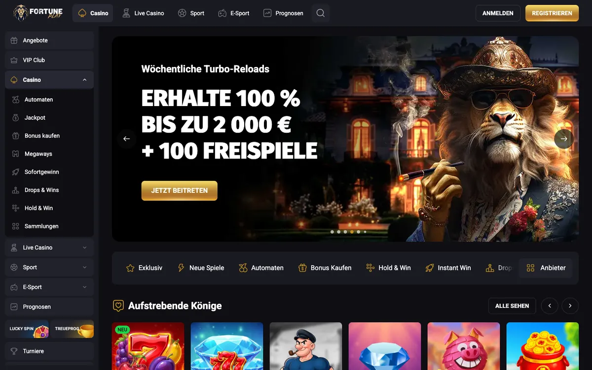 Fortune Play Casino — «Главная», снято из страны Германия