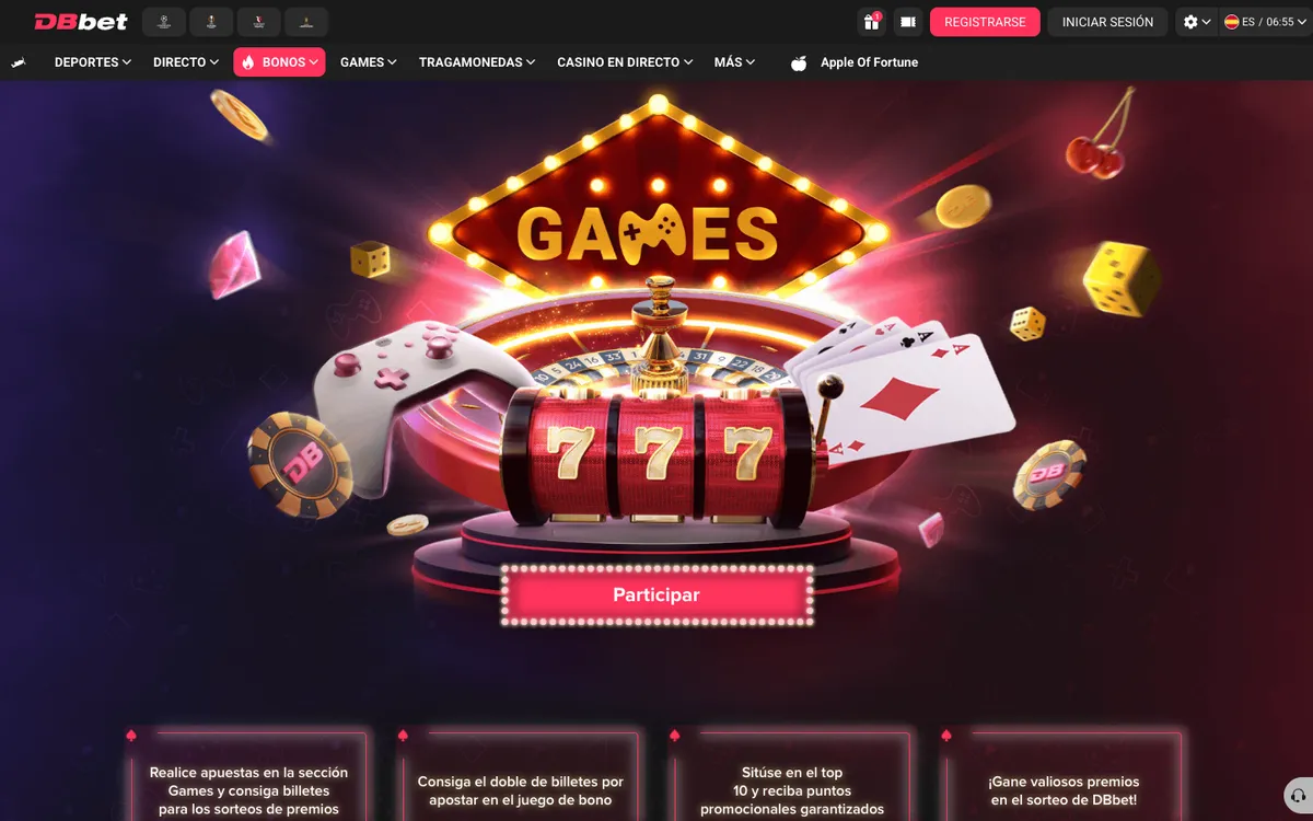 DBbet Casino — Promotions, captured from Chile