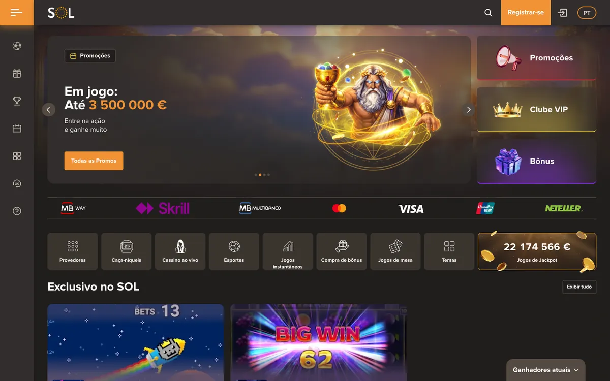 Sol Casino — «Главная», снято из страны Португалия
