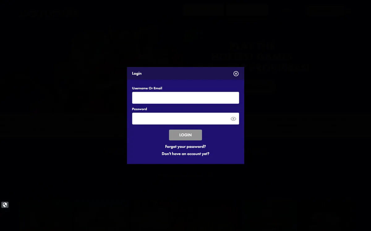 Jackpot Star Casino — Sign-up, captured from Australia