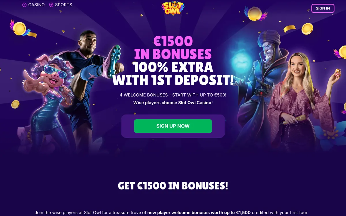Slot Owl Casino — Promotions, captured from New Zealand