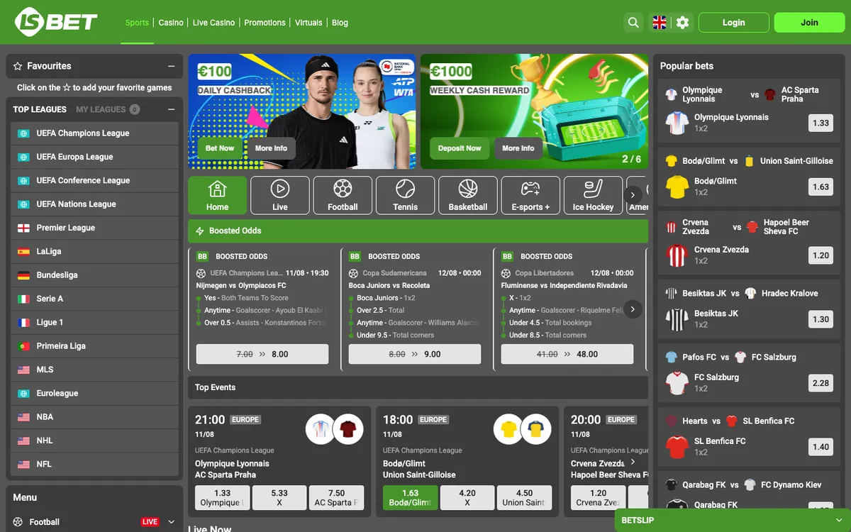 LSbet Casino — Home page, captured from Portugal