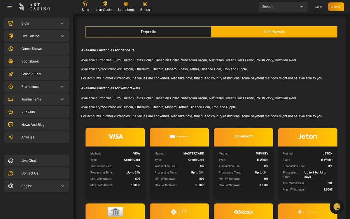 ArtCasino — «Платежи», снято из страны Австралия