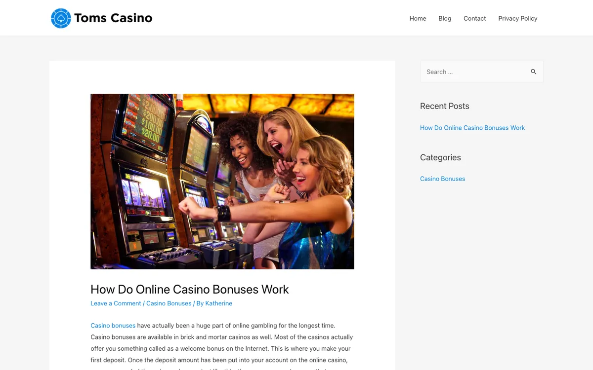 TOM's Casino — «Акции», снято из страны Великобритания