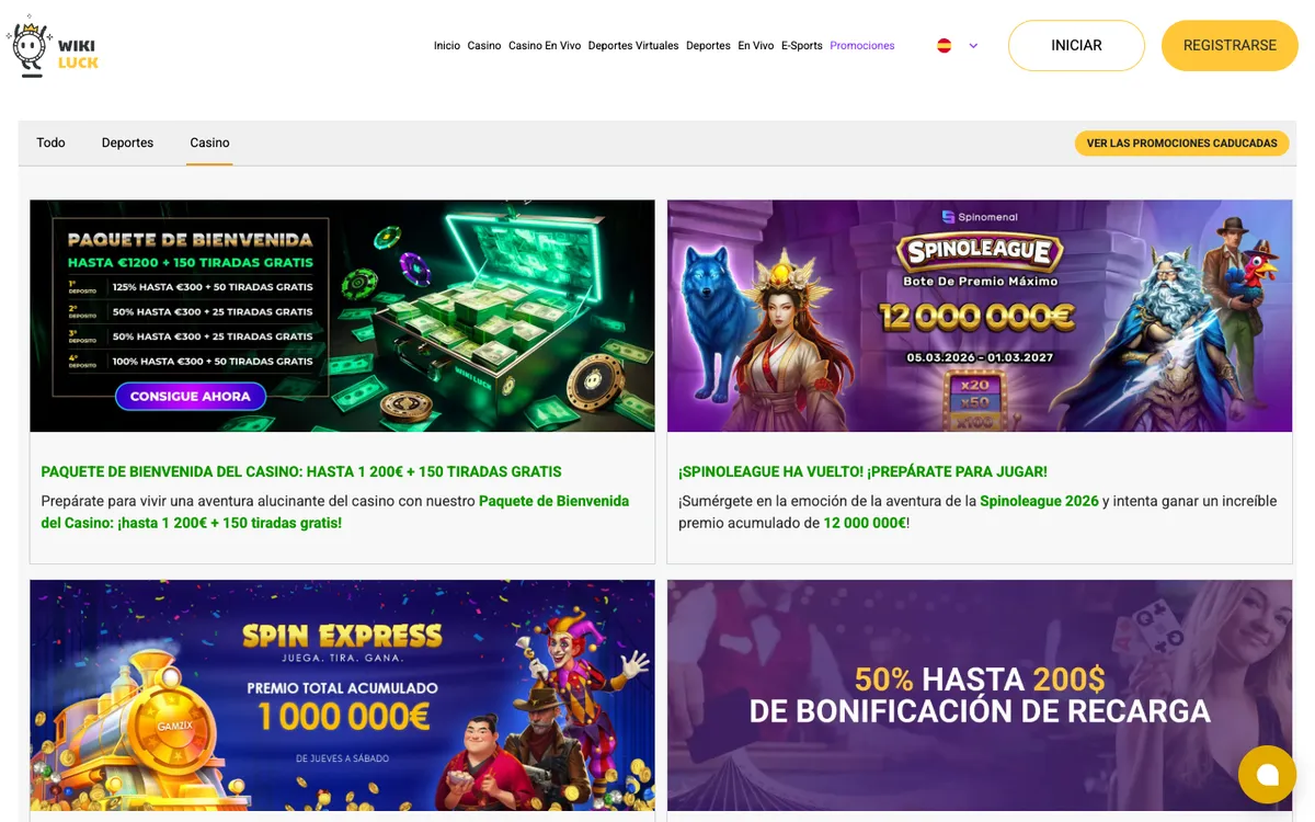 WikiLuck Casino — «Акции», снято из страны Мексика