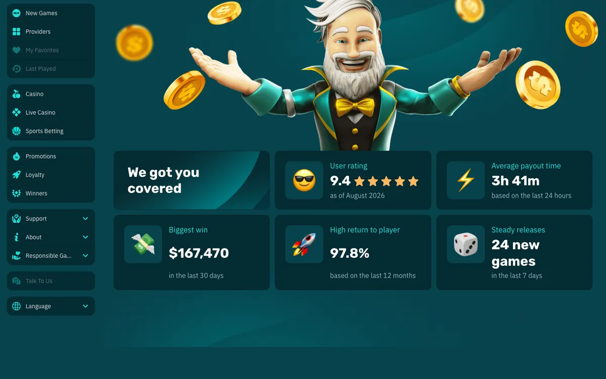 arcanebet Casino — Home page, captured from Peru