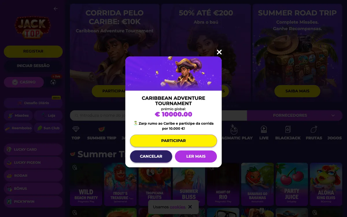 Jacktop Casino — «Главная», снято из страны Португалия