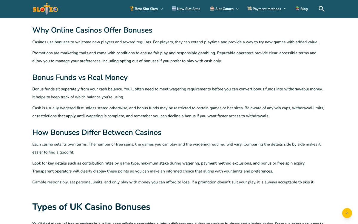 Slotzo Casino — «Акции», снято из страны Чили