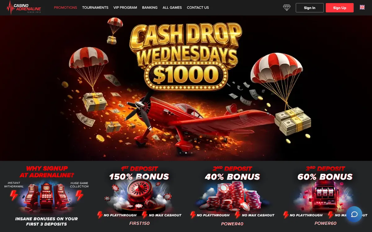 Casino Adrenaline — «Акции», снято из страны Южно-Африканская Республика