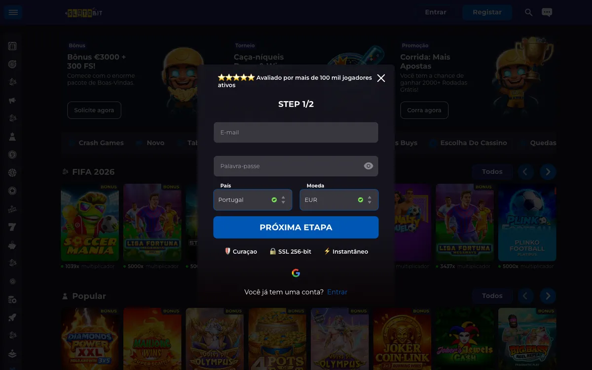 Slotobit Casino — «Акции», снято из страны Португалия