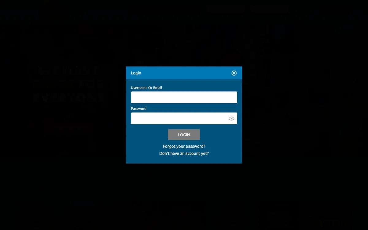 EUcasino — Sign-up, captured from Australia