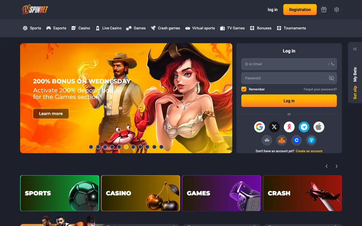 JVSPINBET Casino — Sign-up, captured from Australia