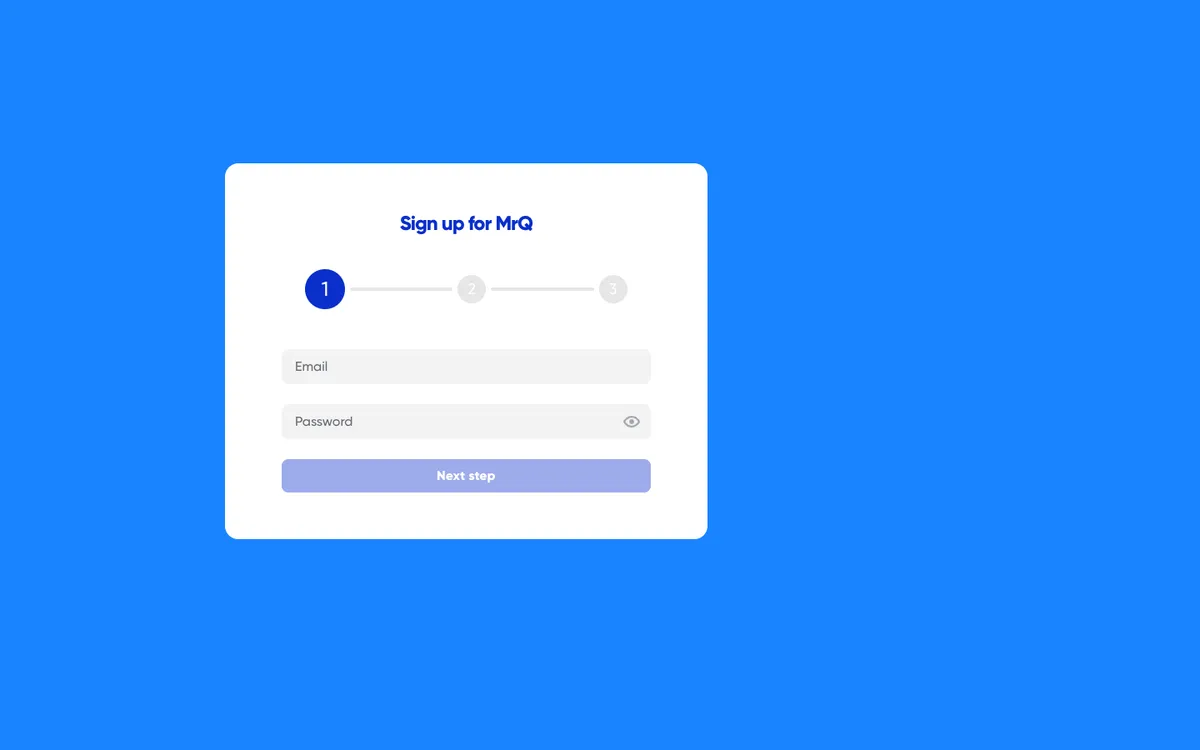 MrQ Casino — Sign-up, captured from United Kingdom