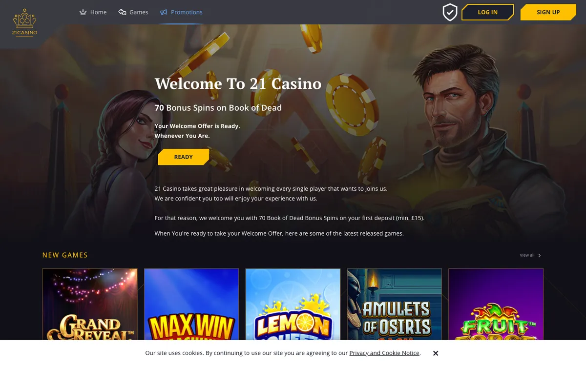 21 Casino — «Акции», снято из страны Великобритания