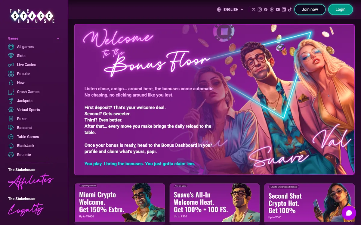 TheStakeHouse Casino — Promotions, captured from Australia