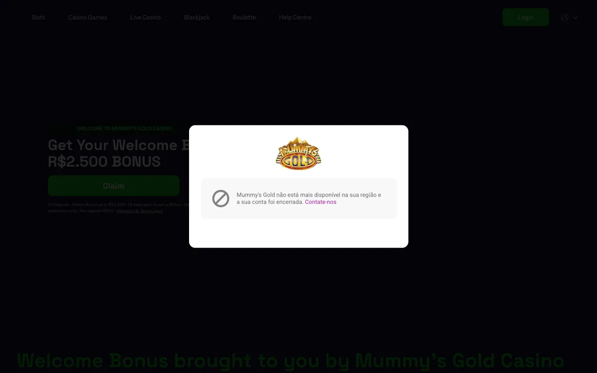 Mummy's Gold Casino — Promotions, captured from Finland