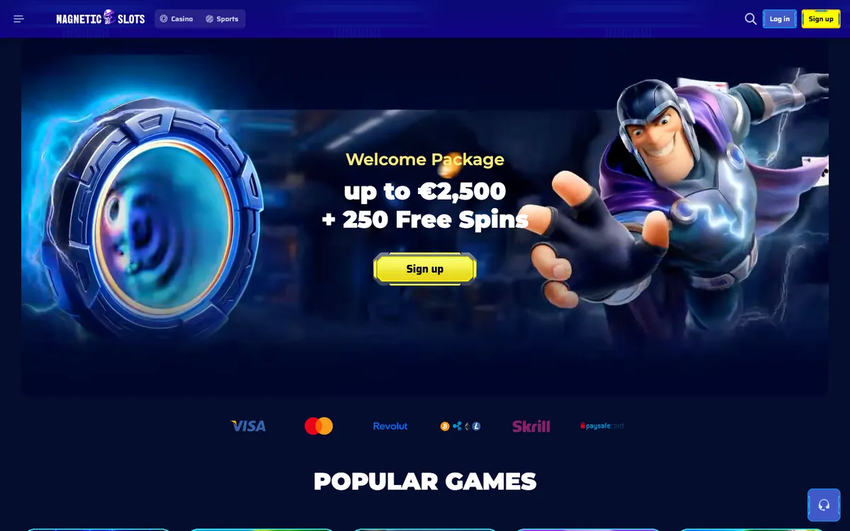 Magneticslots Casino — Home page, captured from Finland