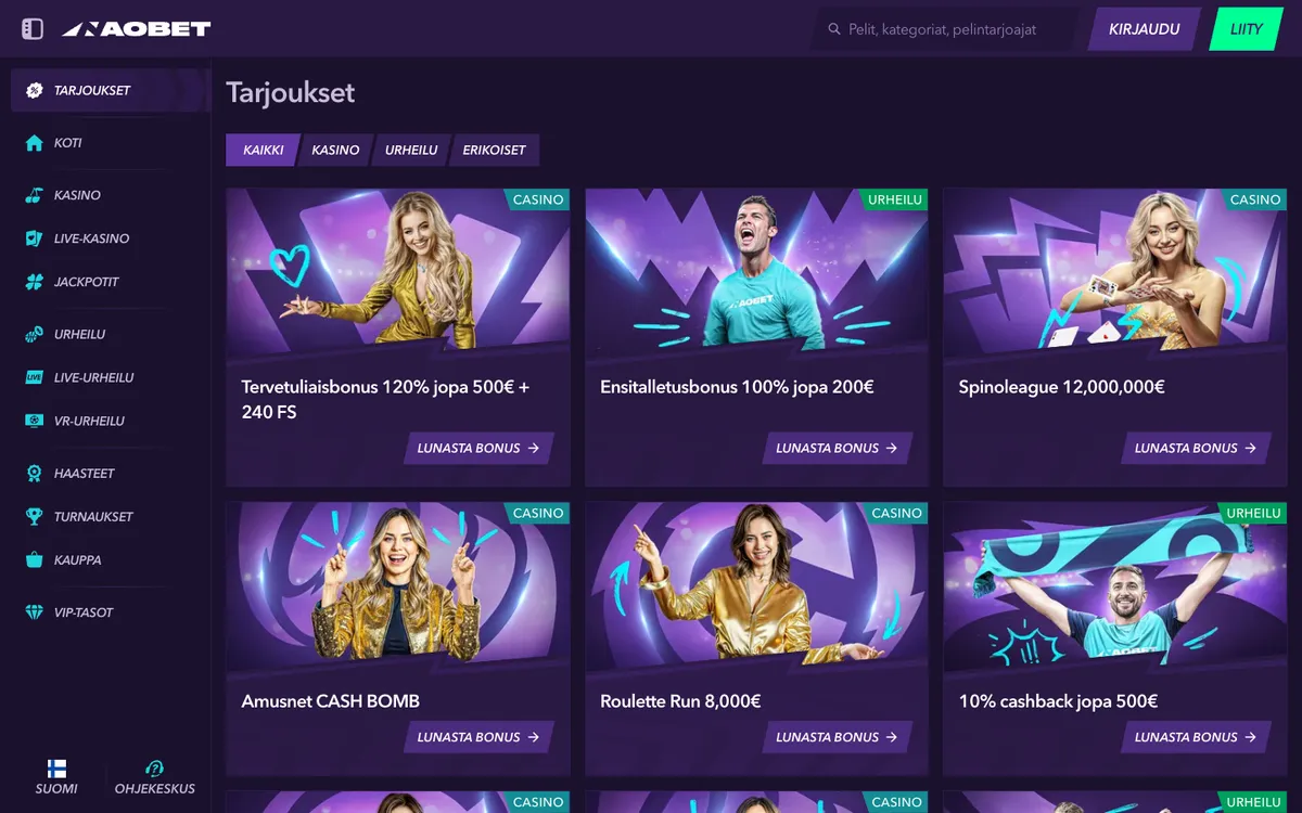 NaoBet Casino — Promotions, captured from Finland