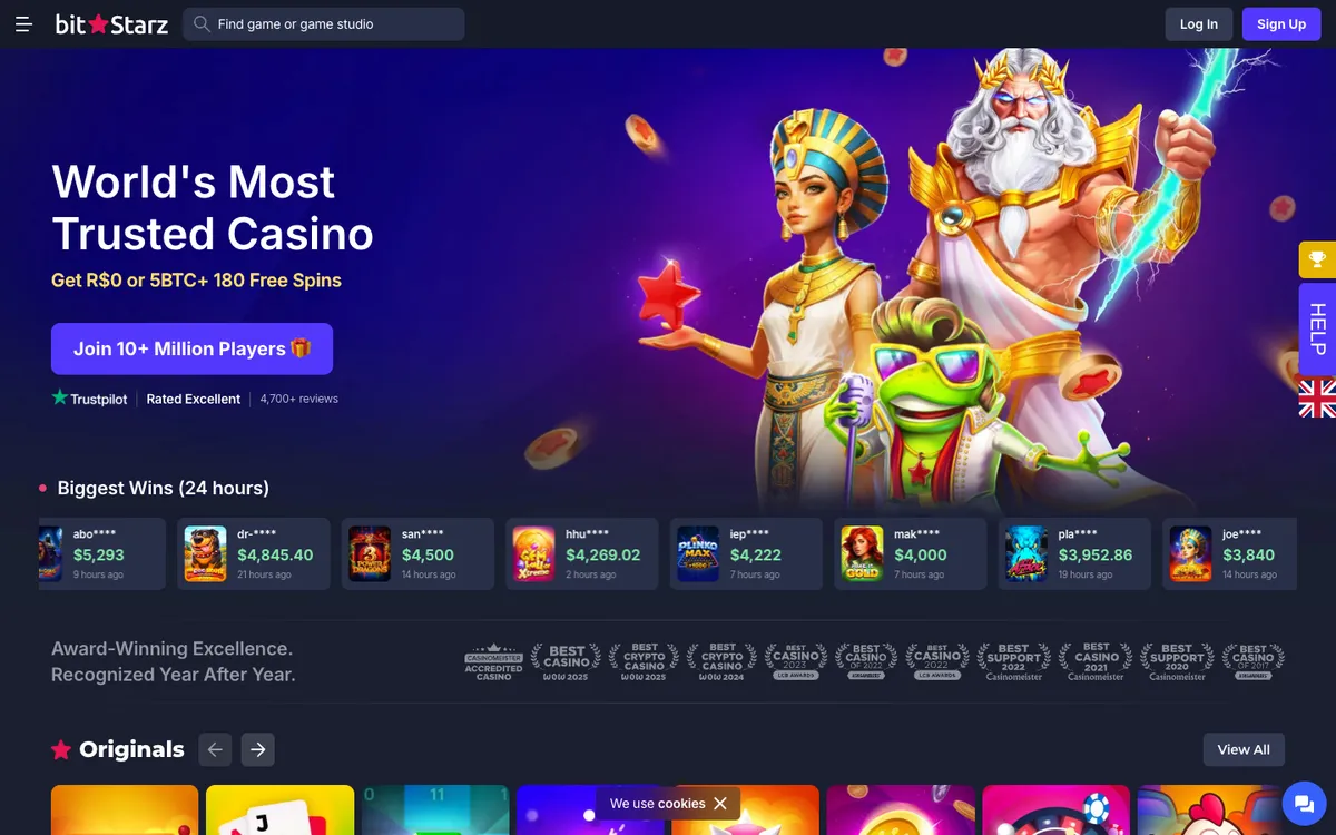 BitStarz Casino — «Главная», снято из страны Бразилия