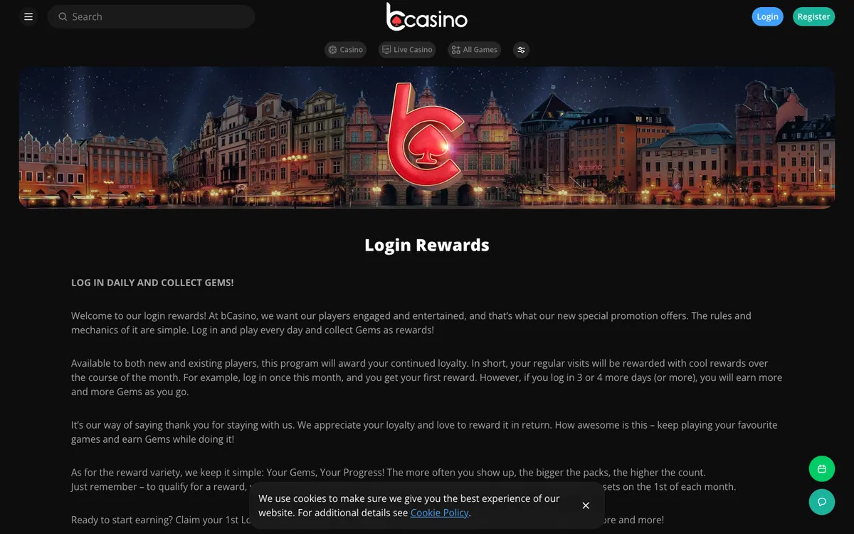 bCasino — Sign-up, captured from United Arab Emirates