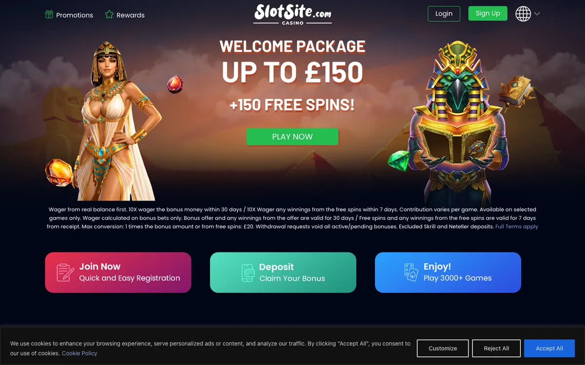 Slotsite.com Casino — «Главная», снято из страны Япония
