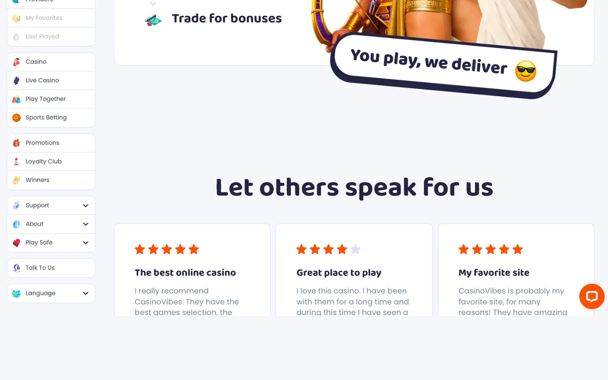 CasinoVibes — «Главная», снято из страны Франция