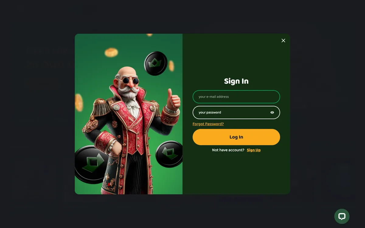 50 Crowns Casino — «Регистрация», снято из страны Новая Зеландия