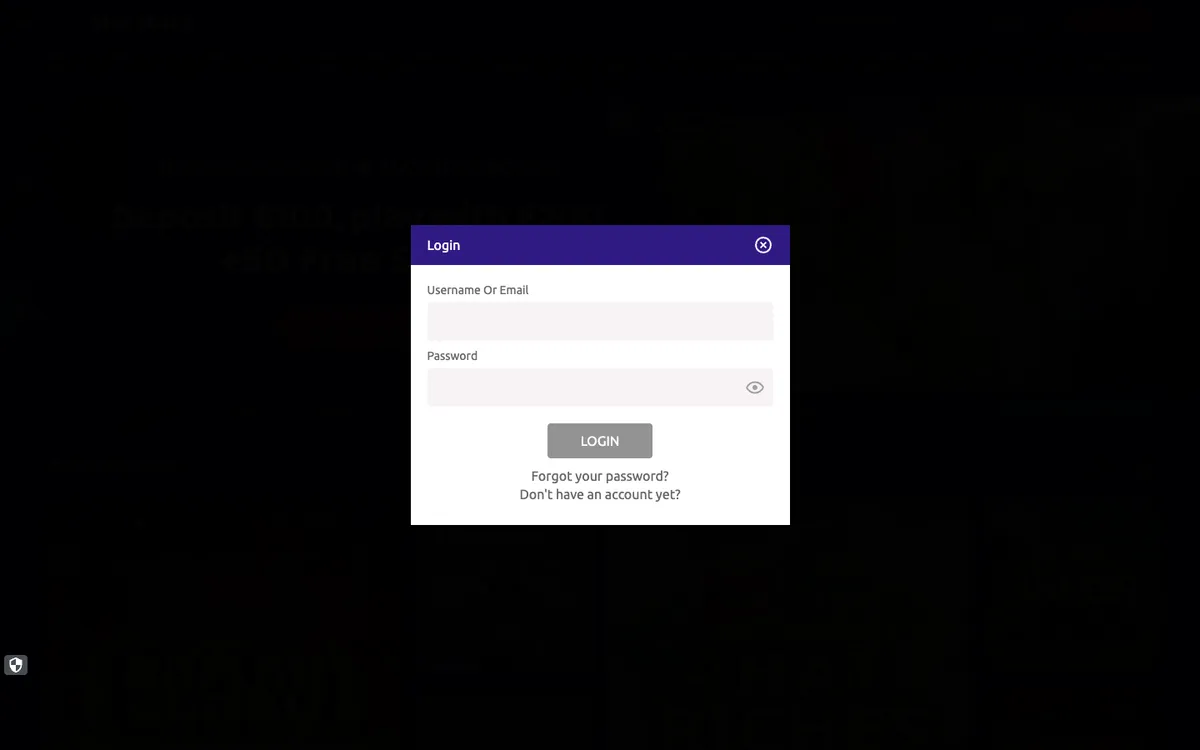 Slotstars Casino — Sign-up, captured from Australia