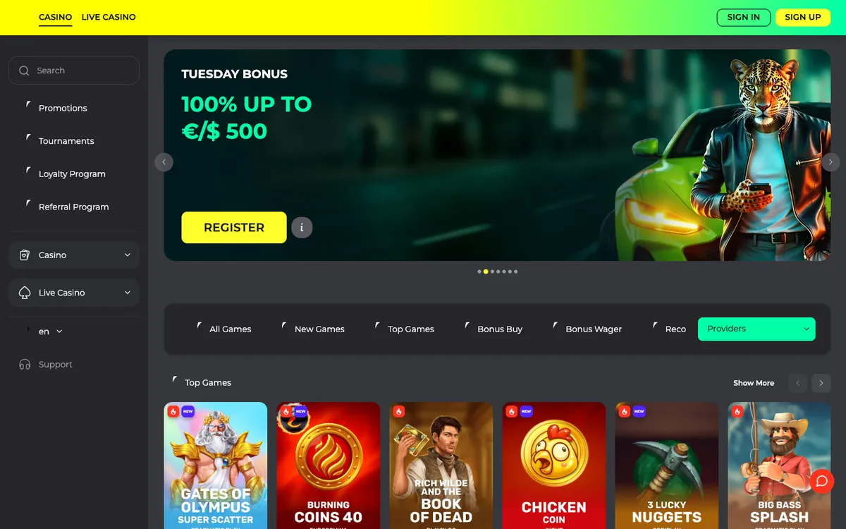BetPRIMEIRO Casino — Home page, captured from New Zealand