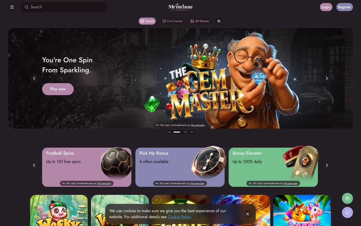 Mr Fortune Casino — Home page, captured from Austria