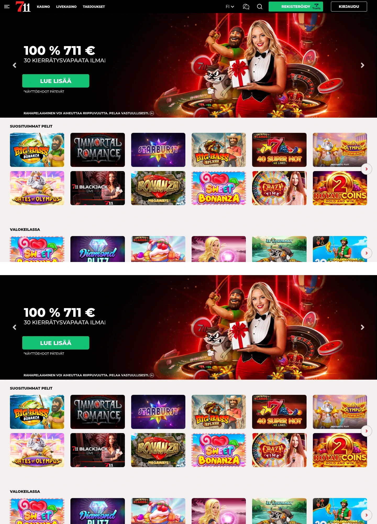 711 Casino — «Главная», снято из страны Финляндия