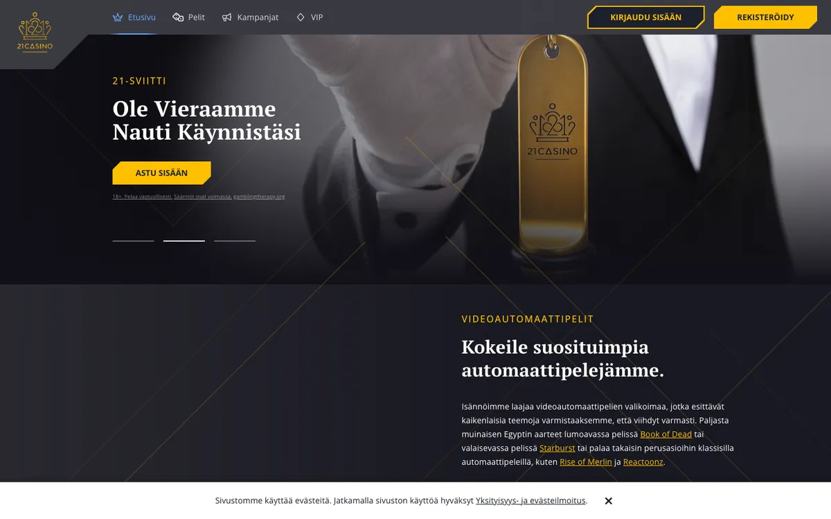 21 Casino — «Главная», снято из страны Финляндия