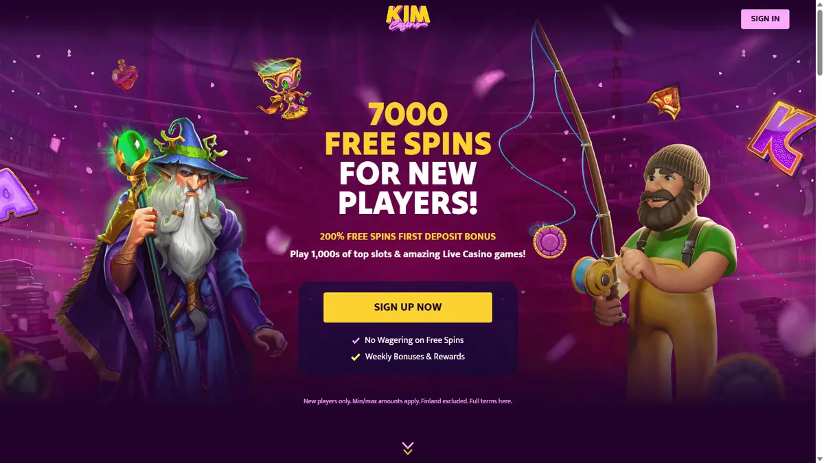 Снимок сайта Kim Casino