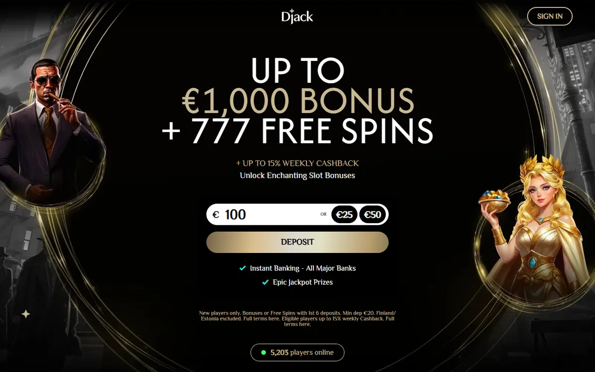 Capture of the Djack Casino website