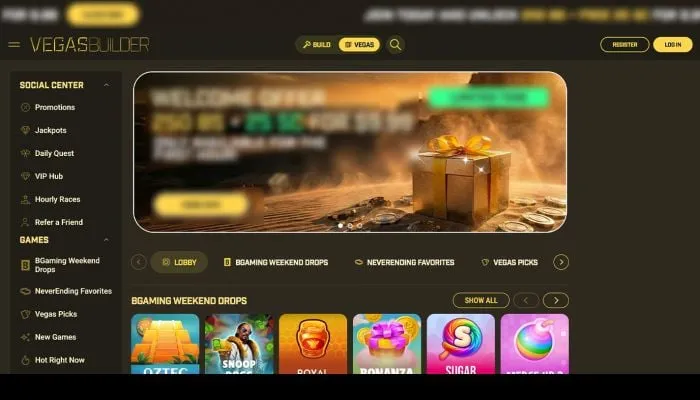 Снимок сайта VegasBuilder Casino