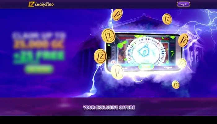 Capture of the LuckyZino Casino website